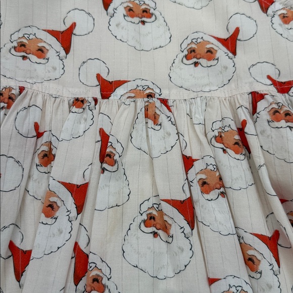 Pink Chicken Santa Print Kids Dress - Picture 3 of 4